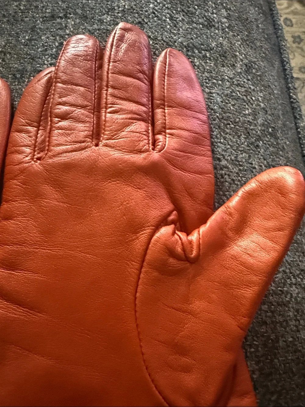 EUC Preston & York women’s XL Leather Gloves in Burnt Orange